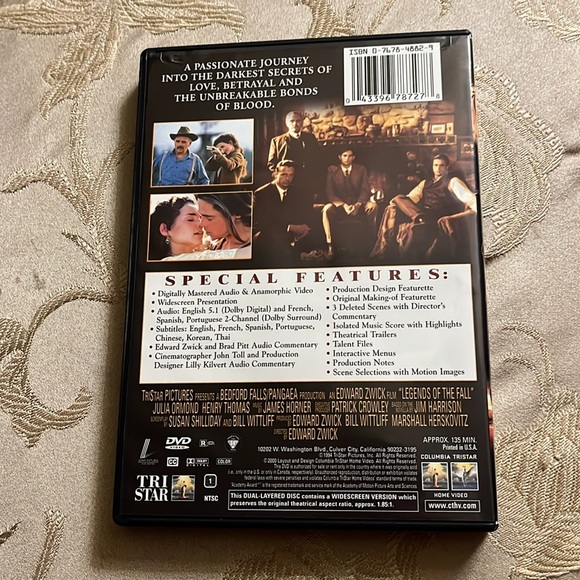 Legends of the fall DVD featuring Brad Pitt - Picture 2 of 3